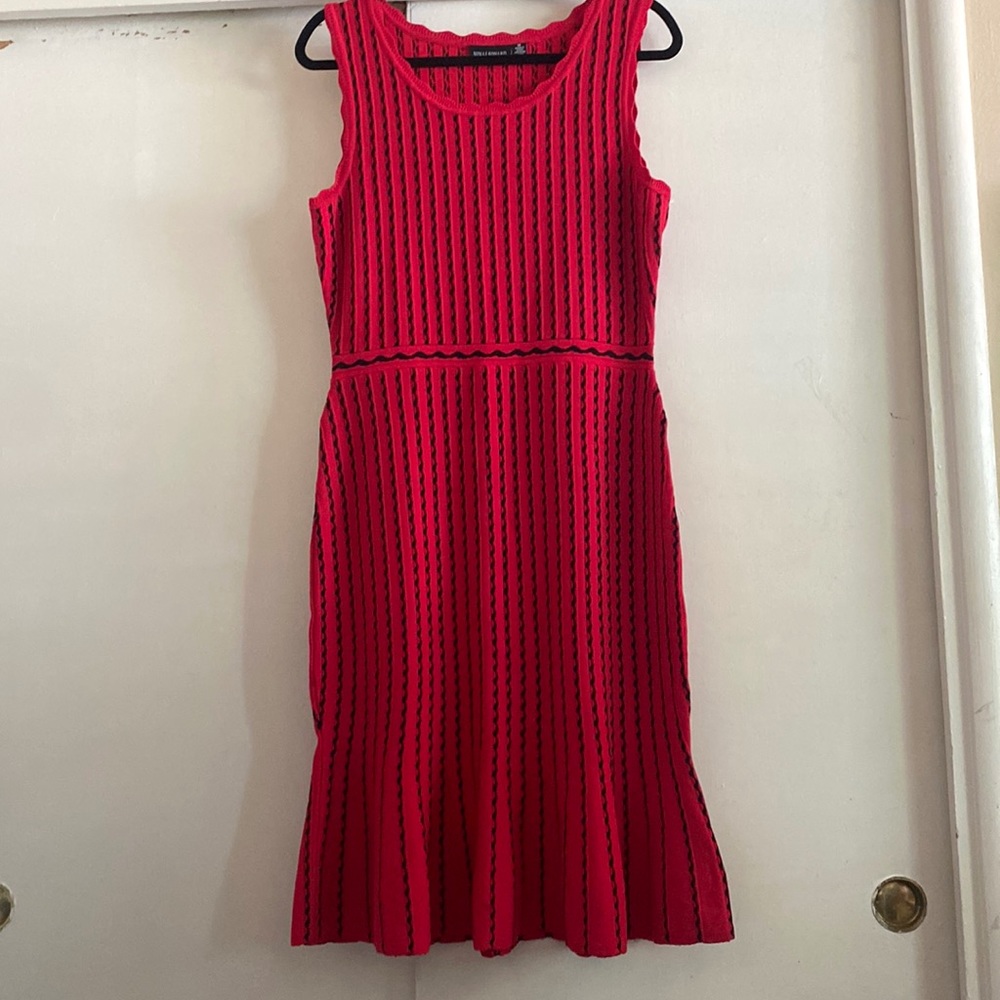 Black & Red Knit Dress
